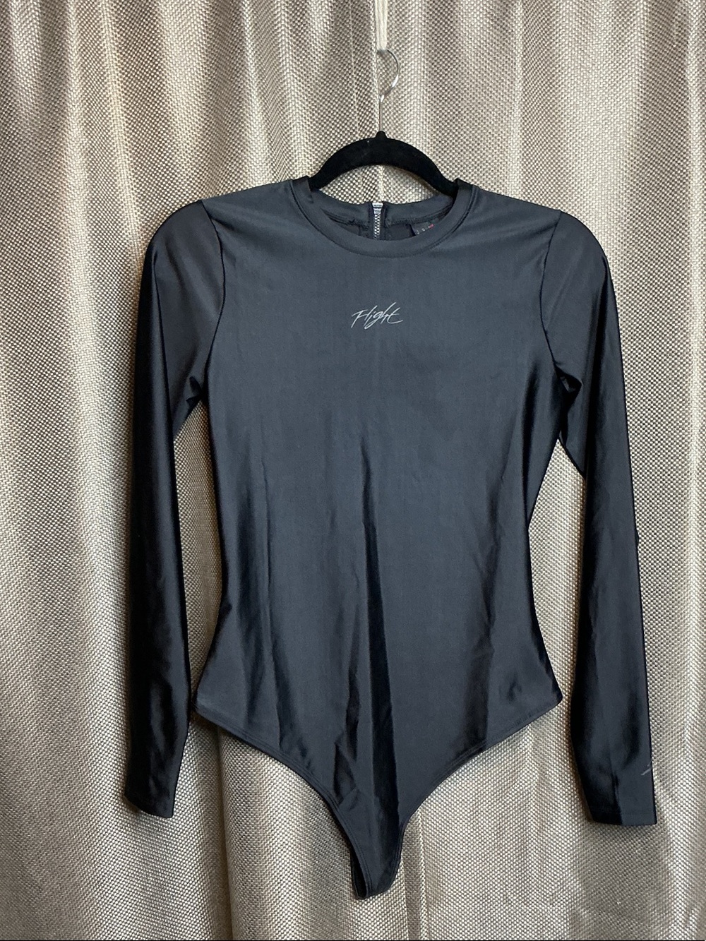 Long-Sleeve Black Bodysuit - Women's Top